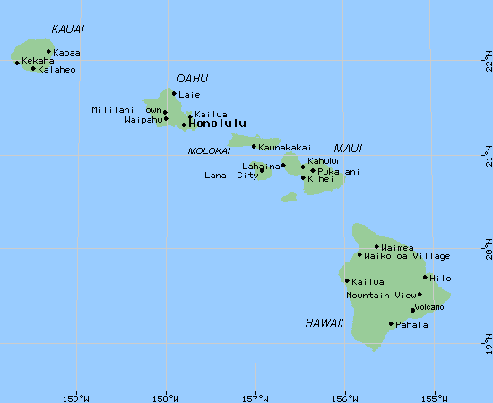 hawaiian islands map